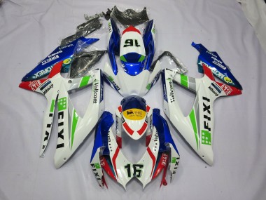 Fixi Blue 2008-2010 GSXR 600-750 Motorcycle Fairings