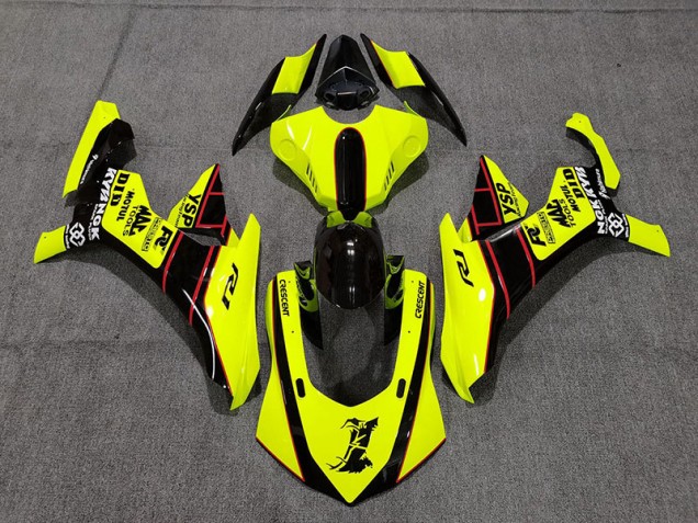 Floro Yellow and Black 2015-2019 R1 Motorcycle Fairings Floro Yellow and Black 2015-2019 R1 Motorcycle Fairings