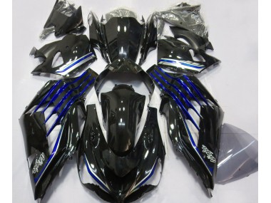 Gloss Black & Blue 2012-2021 ZX14R Motorcycle Fairings