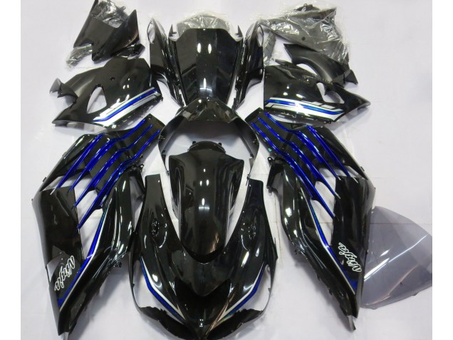 Gloss Black & Blue 2012-2021 ZX14R Motorcycle Fairings Gloss Black & Blue 2012-2021 ZX14R Motorcycle Fairings