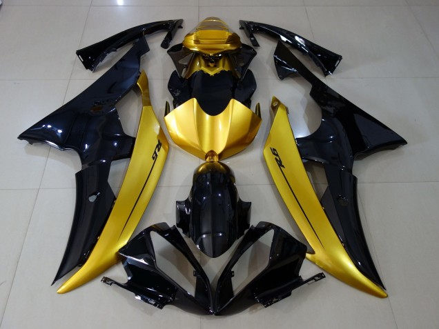 Gloss Black & Gold 2008-2016 R6 Motorcycle Fairings Gloss Black & Gold 2008-2016 R6 Motorcycle Fairings