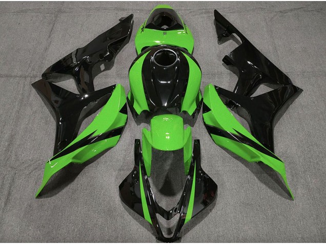 Gloss Black & Green 2007-2008 CBR600RR Motorcycle Fairings Gloss Black & Green 2007-2008 CBR600RR Motorcycle Fairings