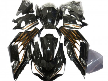 Gloss Black & Orange 2012-2021 ZX14R Motorcycle Fairings