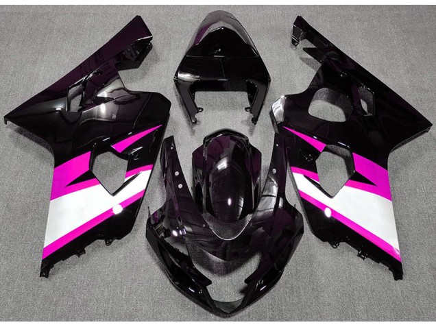 Gloss Black & Pink 2004-2005 GSXR 600-750 Motorcycle Fairings Gloss Black & Pink 2004-2005 GSXR 600-750 Motorcycle Fairings