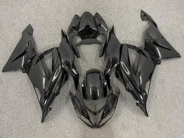 Gloss Black Plain 2013-2018 ZX6R Motorcycle Fairings Gloss Black Plain 2013-2018 ZX6R Motorcycle Fairings