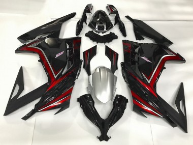 Gloss Black & Red 2013-2018 Ninja 300 Motorcycle Fairings