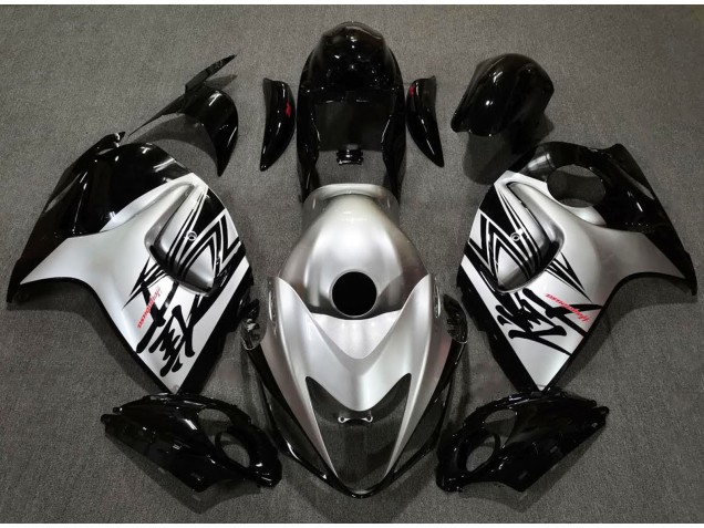 Gloss Black & Silver Design 2008-2020 GSXR 1300 Hayabusa Motorcycle Fairings Gloss Black & Silver Design 2008-2020 GSXR 1300 Hayabusa Motorcycle Fairings
