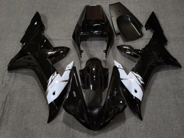 Gloss Black White and Silver 2002-2003 R1 Motorcycle Fairings