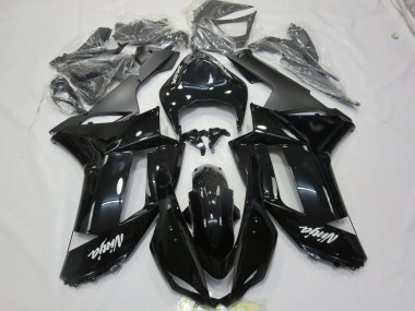Gloss Black White decal 2007-2008 ZX6R Motorcycle Fairings