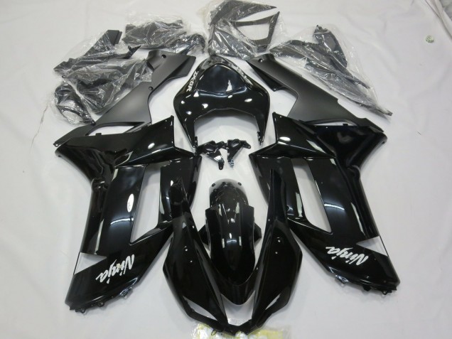 Gloss Black White decal 2007-2008 ZX6R Motorcycle Fairings Gloss Black White decal 2007-2008 ZX6R Motorcycle Fairings
