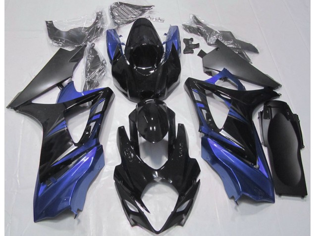 Gloss Black and Blue 2007-2008 GSXR 1000 Motorcycle Fairings Gloss Black and Blue 2007-2008 GSXR 1000 Motorcycle Fairings