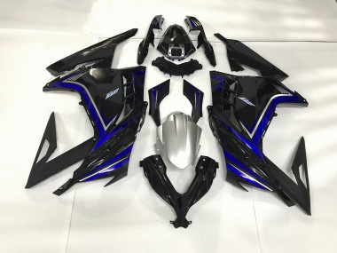 Gloss Black and Blue 2013-2018 Ninja 300 Motorcycle Fairings