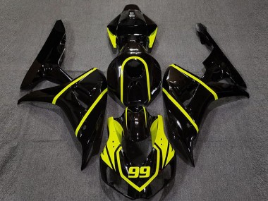 Gloss Black and Bright Yellow 2006-2007 CBR1000RR Motorcycle Fairings