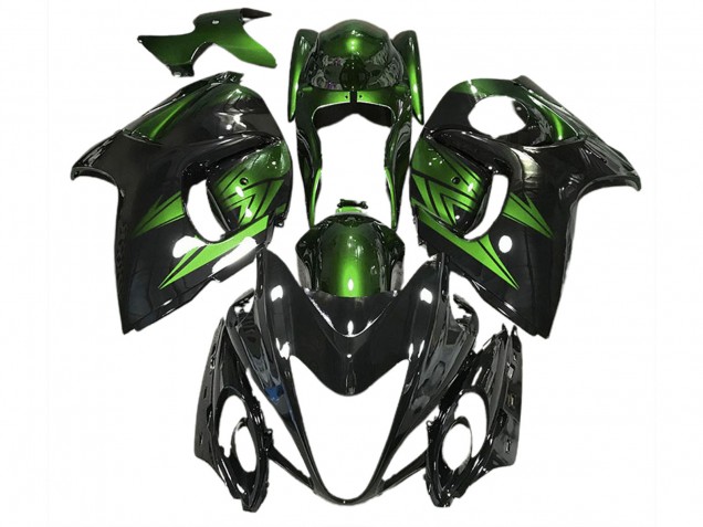 Gloss Black and Deep Green 2008-2020 GSXR 1300 Hayabusa Motorcycle Fairings Gloss Black and Deep Green 2008-2020 GSXR 1300 Hayabusa Motorcycle Fairings