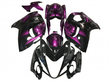 Gloss Black and Deep Purple 2008-2020 GSXR 1300 Hayabusa Motorcycle Fairings