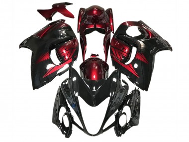 Gloss Black and Deep Red 2008-2020 GSXR 1300 Hayabusa Motorcycle Fairings