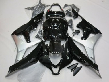 Gloss Black and Silver 2007-2008 CBR600RR Motorcycle Fairings