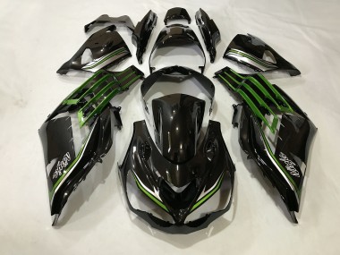 Gloss Black and Slime Green 2012-2021 ZX14R Motorcycle Fairings