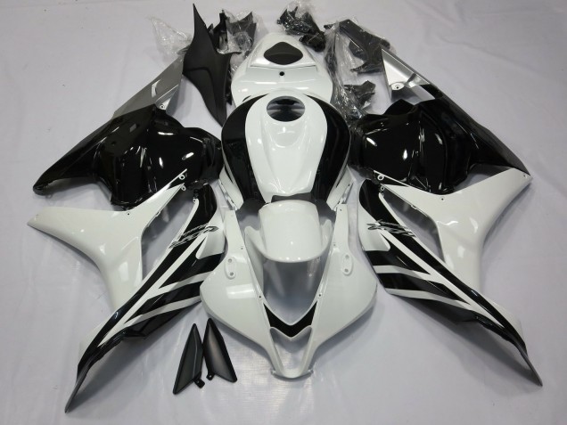 Gloss Black and White 2009-2012 CBR600RR Motorcycle Fairings Gloss Black and White 2009-2012 CBR600RR Motorcycle Fairings