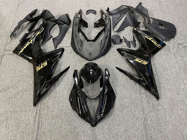 Gloss Black w Gold 2013-2016 Daytona 675 Motorcycle Fairings Gloss Black w Gold 2013-2016 Daytona 675 Motorcycle Fairings