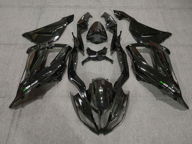 Gloss Black with Decals 2013-2018 ZX6R Motorcycle Fairings Gloss Black with Decals 2013-2018 ZX6R Motorcycle Fairings