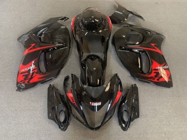 Gloss Black with Red Logos 2008-2020 GSXR 1300 Hayabusa Motorcycle Fairings