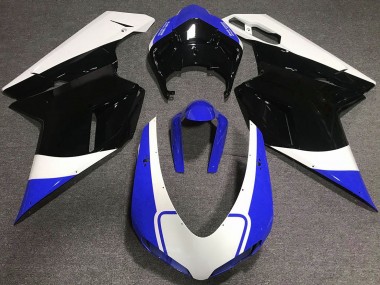 Gloss Blue White and Black 2007-2014 Ducati 848 1098 1198 Motorcycle Fairings