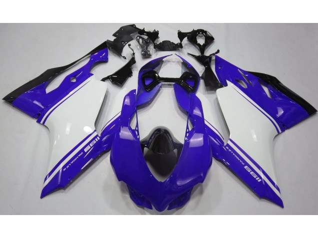 Gloss Blue White and Black 2011-2014 Ducati 1199 Motorcycle Fairings Gloss Blue White and Black 2011-2014 Ducati 1199 Motorcycle Fairings