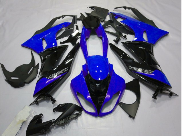 Gloss Blue and Black 2009-2012 ZX6R Motorcycle Fairings Gloss Blue and Black 2009-2012 ZX6R Motorcycle Fairings