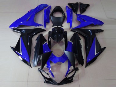 Gloss Blue and Black 2011-2024 GSXR 600-750 Motorcycle Fairings