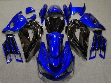 Gloss Blue and Black 2012-2021 ZX14R Motorcycle Fairings
