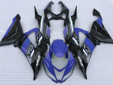 Gloss Blue and Black 2013-2018 ZX6R Motorcycle Fairings