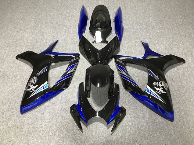 Gloss Blue and Black Design 2006-2007 GSXR 600-750 Motorcycle Fairings Gloss Blue and Black Design 2006-2007 GSXR 600-750 Motorcycle Fairings