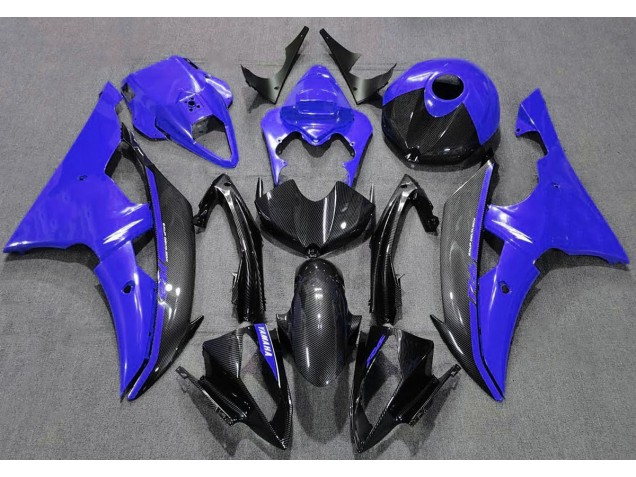 Gloss Blue and Carbon 2008-2016 R6 Motorcycle Fairings