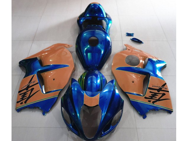 Gloss Blue and Desert Tan 1997-2007 GSXR 1300 Hayabusa Motorcycle Fairings Gloss Blue and Desert Tan 1997-2007 GSXR 1300 Hayabusa Motorcycle Fairings