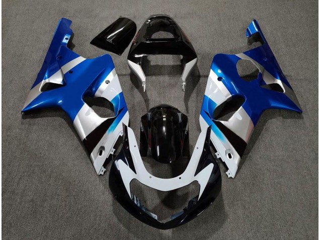 Gloss Blue and Silver OEM 2000-2002 GSXR 1000 Motorcycle Fairings Gloss Blue and Silver OEM 2000-2002 GSXR 1000 Motorcycle Fairings