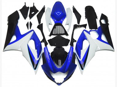 Gloss Blue and White 2005-2006 GSXR 1000 Motorcycle Fairings