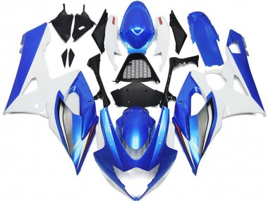 Gloss Blue & White 2005-2006 GSXR 1000 Motorcycle Fairings