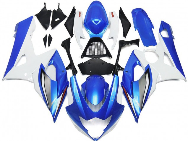 Gloss Blue & White 2005-2006 GSXR 1000 Motorcycle Fairings Gloss Blue & White 2005-2006 GSXR 1000 Motorcycle Fairings