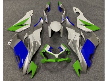 Gloss Green Blue and Silver 2019-2023 ZX6R Motorcycle Fairings