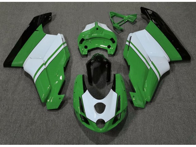 Gloss Green & White 2003-2004 Ducati 749 999 Motorcycle Fairings Gloss Green & White 2003-2004 Ducati 749 999 Motorcycle Fairings