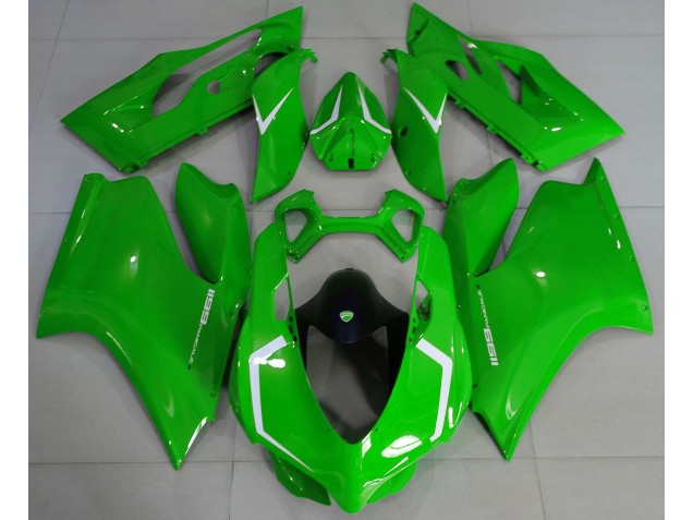 Gloss Green & White 2011-2014 Ducati 1199 Motorcycle Fairings Gloss Green & White 2011-2014 Ducati 1199 Motorcycle Fairings