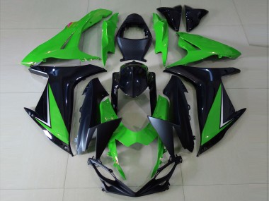 Gloss Green and Black 2011-2024 GSXR 600-750 Motorcycle Fairings