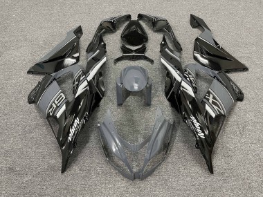 Gloss Grey and Black 2013-2018 ZX6R Motorcycle Fairings