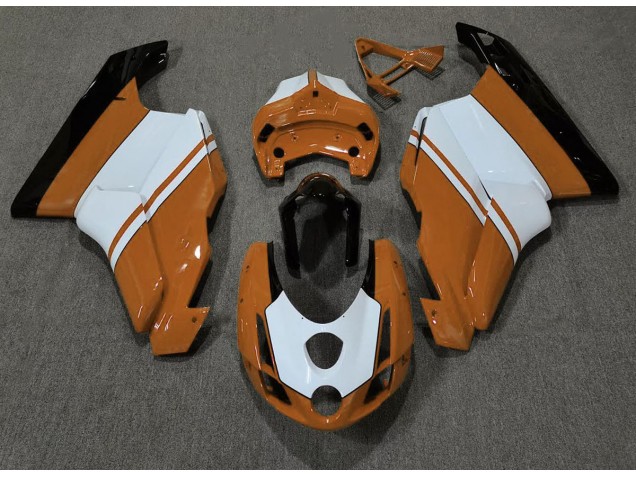 Gloss Orange & White 2003-2004 Ducati 749 999 Motorcycle Fairings Gloss Orange & White 2003-2004 Ducati 749 999 Motorcycle Fairings