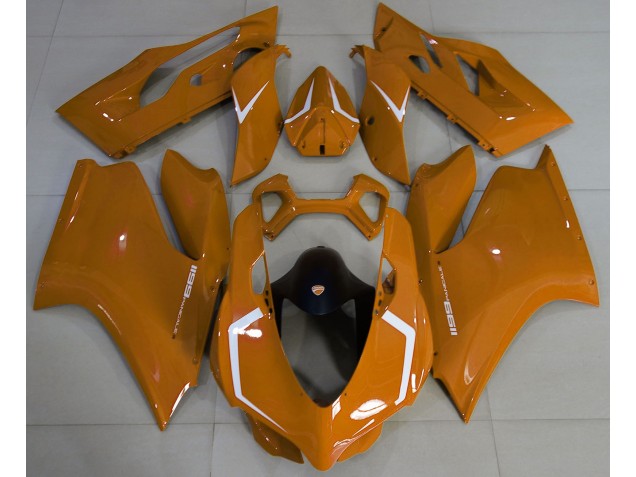 Gloss Orange & White 2011-2014 Ducati 1199 Motorcycle Fairings Gloss Orange & White 2011-2014 Ducati 1199 Motorcycle Fairings