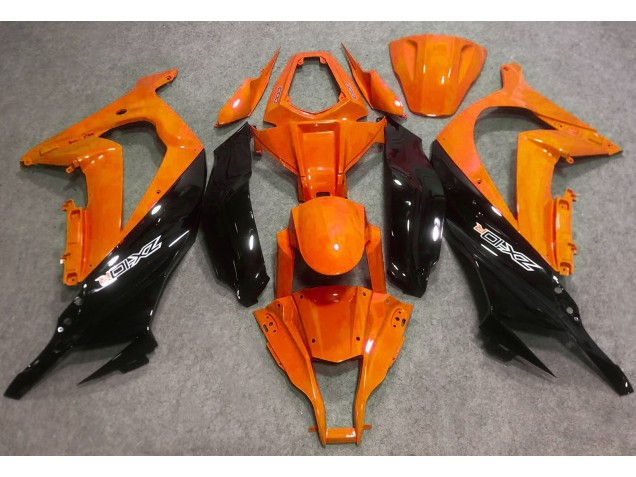 Gloss Orange and Black 2016-2019 ZX10R Motorcycle Fairings Gloss Orange and Black 2016-2019 ZX10R Motorcycle Fairings