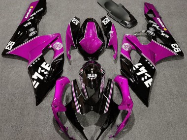 Gloss Pink and Black Custom 2005-2006 GSXR 1000 Motorcycle Fairings
