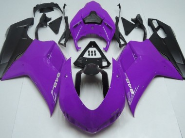 Gloss Purple & Black 2007-2014 Ducati 848 1098 1198 Motorcycle Fairings
