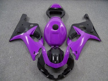 Gloss Purple and Black 2001-2003 GSXR 600-750 Motorcycle Fairings